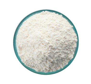 Beyaz zemin üzerine un kase