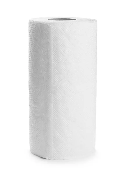 Roll of paper towels on white background — Stock Photo, Image