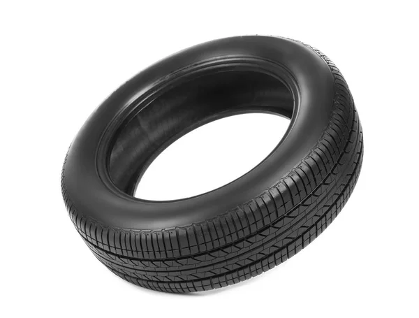 Car tire on white background — Stock Photo, Image