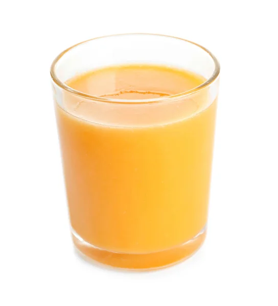 Glas av apelsinjuice isolerat på vitt — Stockfoto