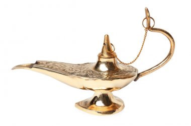 Aladdin sihirli lamba beyaz arka plan üzerinde