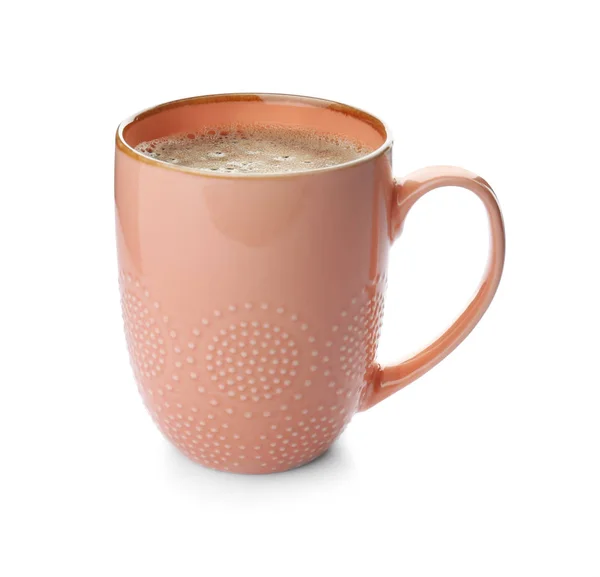 白い背景の上おいしいホット コーヒー カップ — ストック写真