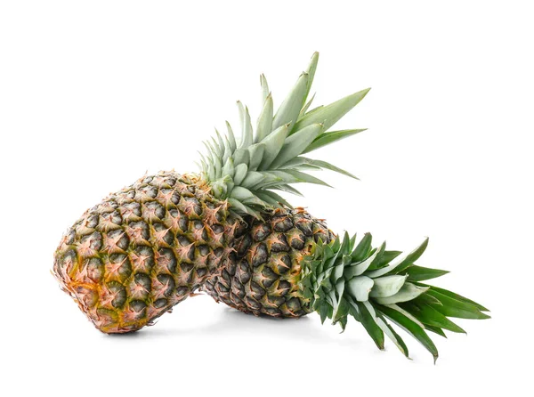 Fresh pineapples on white background — Stock Photo, Image