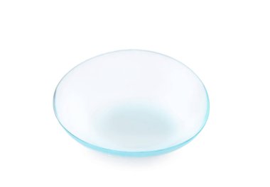 Contact lens on white background