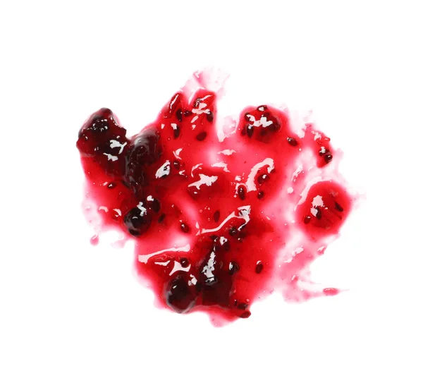 Beyaz arka plan üzerinde tatlı berry reçel — Stok fotoğraf