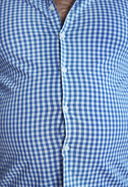 Obézní člověk v těsné oblečení, closeup — Stock fotografie