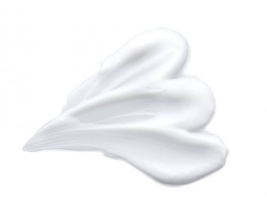 Doğal vücut beyaz zemin üzerine krem örneği