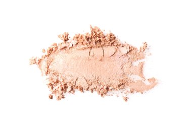 Beyaz arka plan üzerinde ezilmiş göz farı. Profesyonel makyaj ürünleri