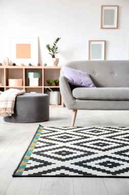 Modern oturma odası iç şık kanepe ve halı