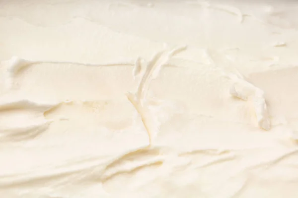 Delicious vanilla ice cream as background, top view — Stok Foto
