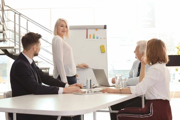 Grupo Pessoas Discutindo Ideias Mesa Escritório Conceito Serviço Consultoria — Fotografia de Stock