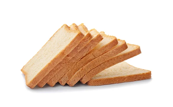 Sliced toast bread on white background — Stock Photo, Image