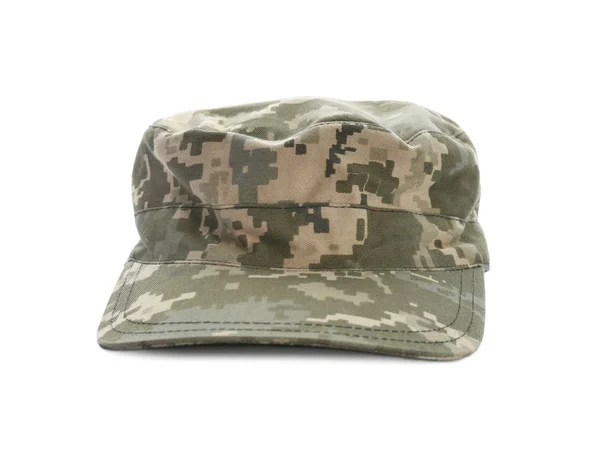 Военная шапка на белом фоне — стоковое фото