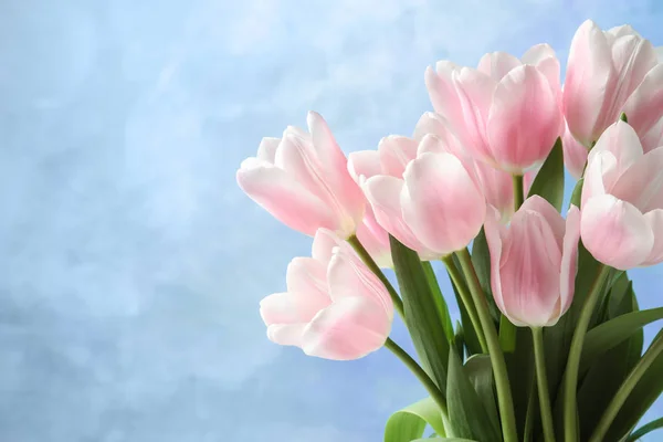 Beautiful tulips for Mother's Day on color background — Stock Photo, Image