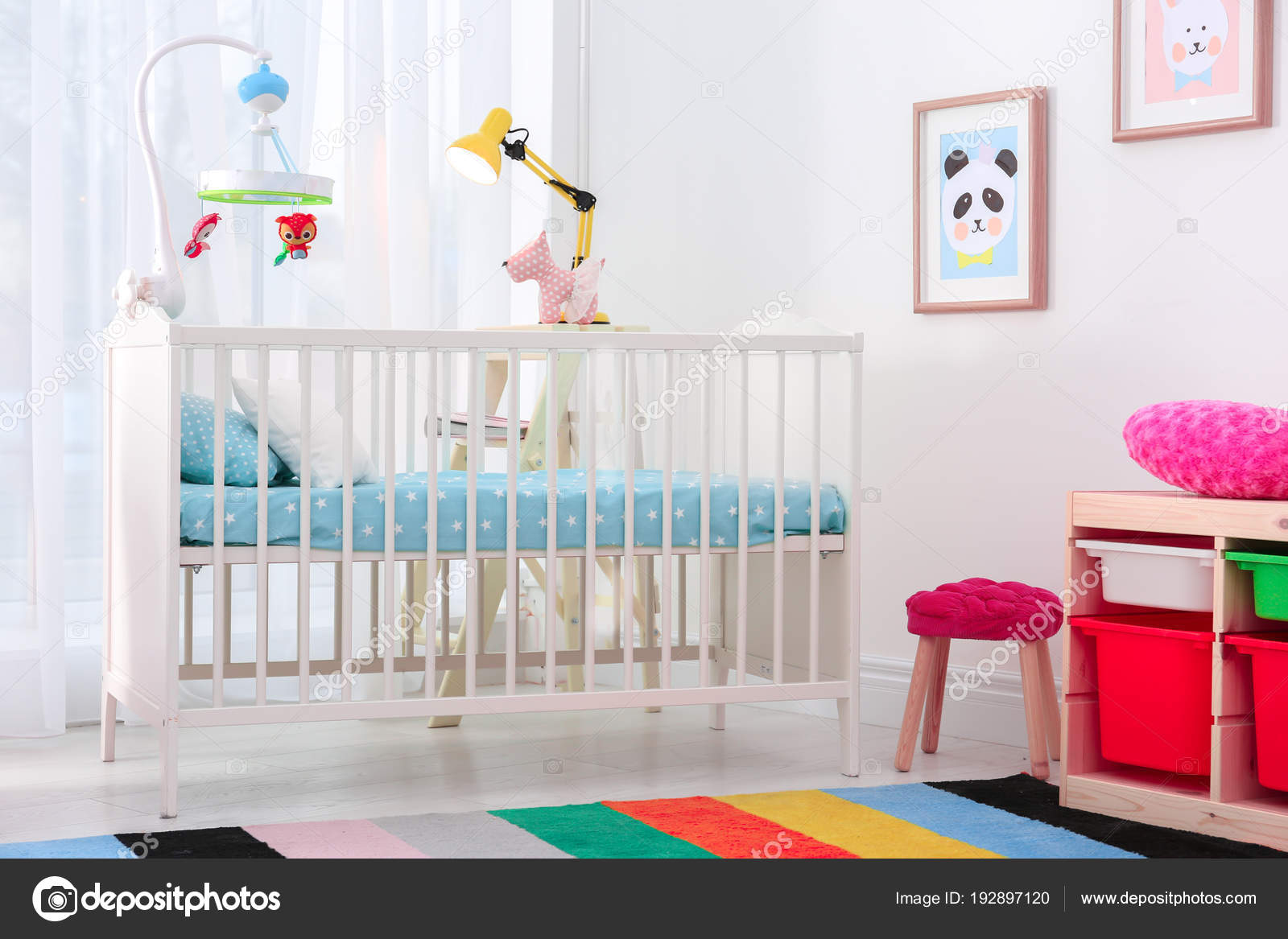 colorful crib