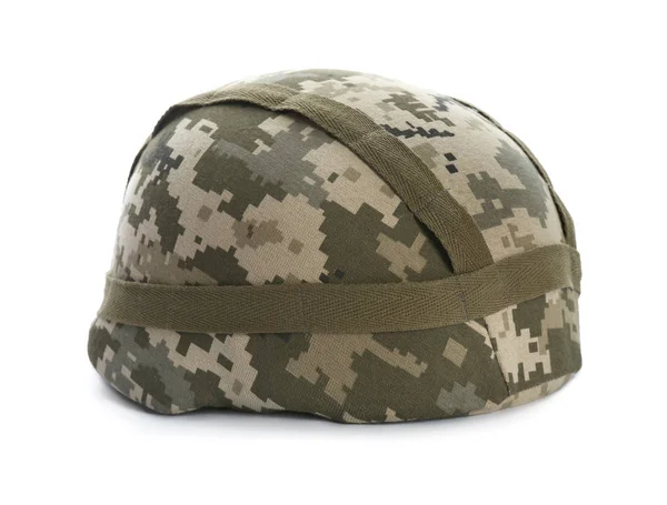 Casco militare su sfondo bianco — Foto Stock