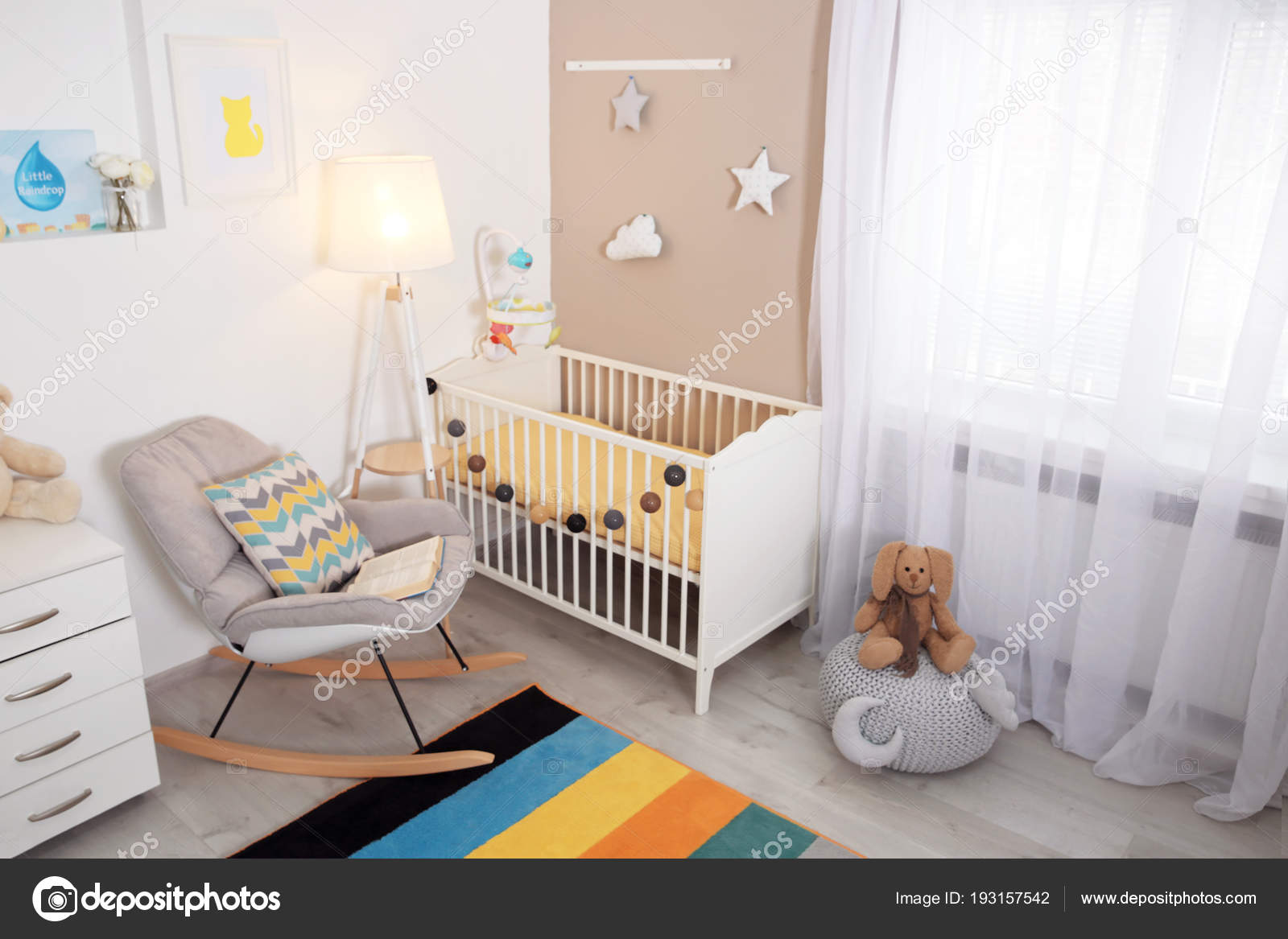 Cozy baby room interior with crib and rocking chair 21 Cozy baby room interior with crib and rocking chair 21