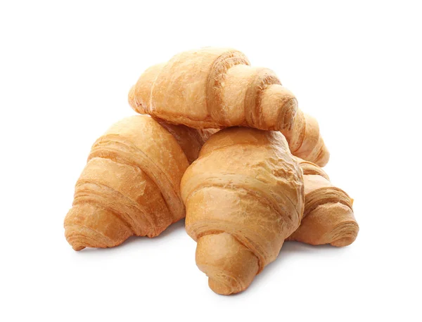 Gustosi croissant su sfondo bianco — Foto Stock