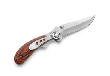 Beyaz arka plan üzerinde askeri bıçak