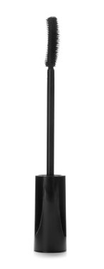 Beyaz arkaplanda rimel fırçası