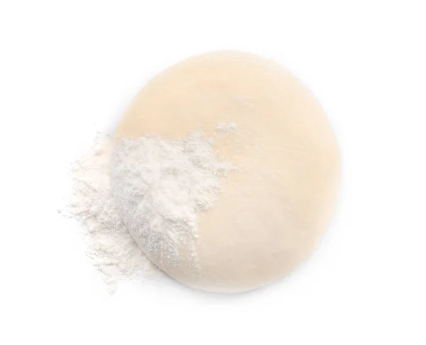 Fresh raw dough on white background — Stock Photo, Image