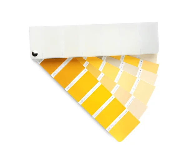 Amostras de paleta de cores no fundo branco — Fotografia de Stock