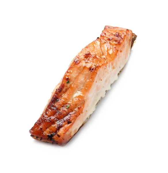 Вкусный свежий лосось на белом фоне — стоковое фото