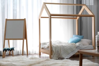 Modern çocuk oda iç ayarı. Ev tasarımı için fikir