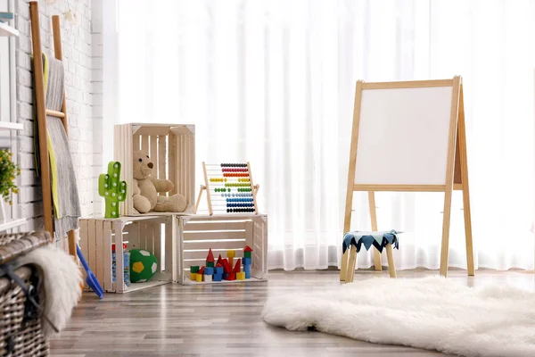 Ambiente interior de la habitación infantil moderna. Idea para el diseño del hogar — Foto de Stock