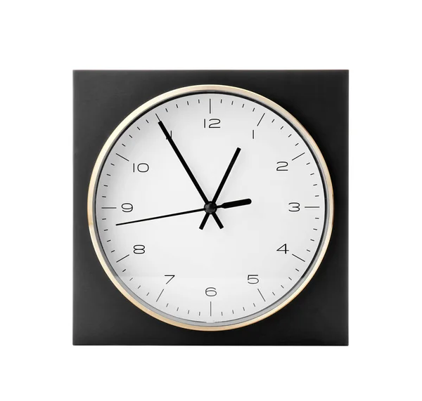 Duży zegar na białym tle. Czas zmiany koncepcji — Zdjęcie stockowe