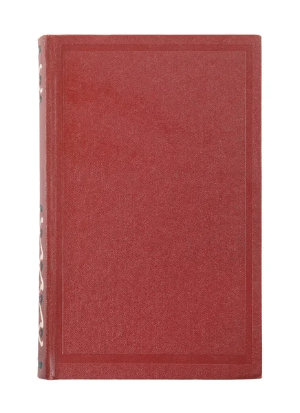 Libro con copertina rigida su sfondo bianco, vista dall'alto — Foto Stock