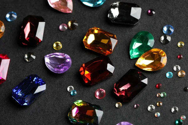 Beautiful gemstones for jewelry on dark background — ストック写真