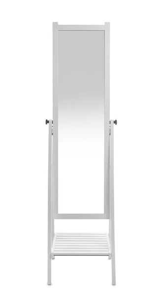 Mooie grote spiegel geïsoleerd op wit. Home decor — Stockfoto
