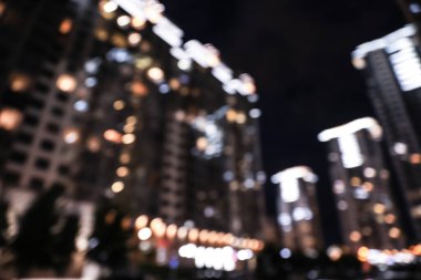 Bokeh efektli bulanık şehir manzarası