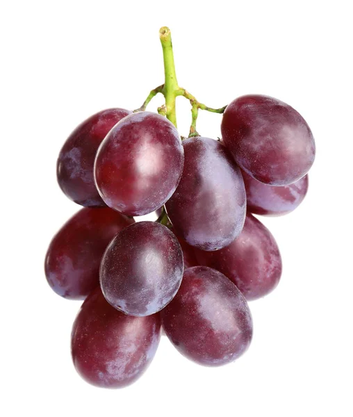 Uvas frescas e suculentas isoladas a branco — Fotografia de Stock