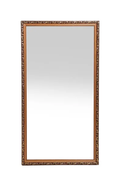 Beau miroir vintage isolé sur blanc. Décor de maison — Photo