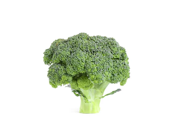 Färsk grön rå broccoli på vit bakgrund — Stockfoto