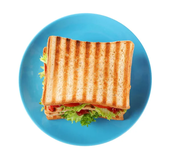 Yummy Sandwich Isolated White View — Stock Photo, Image
