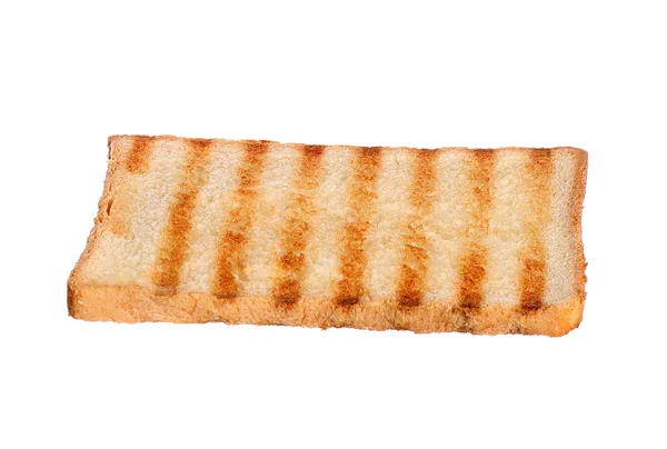 Pane Tostato Affettato Isolato Bianco Ingrediente Sandwich — Foto Stock