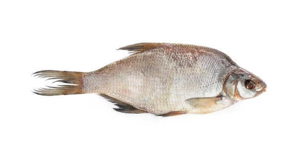 Smaklig Torkad Fisk Isolerad Vitt Havsväxter — Stockfoto