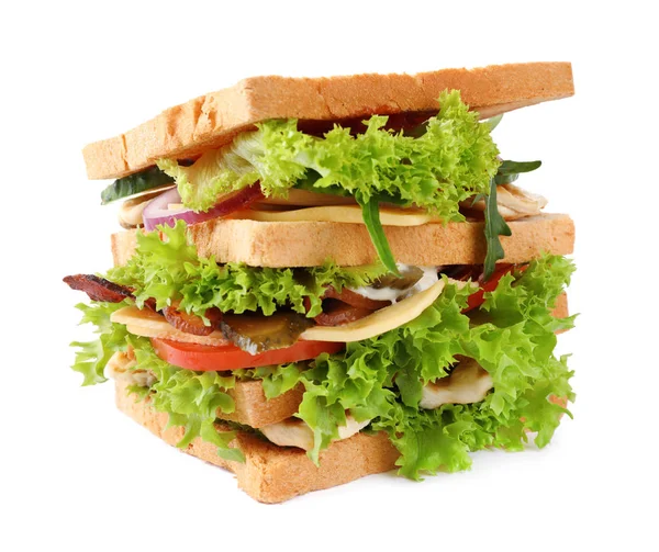 바탕에 닭고기를 맛있는 샌드위치 — 스톡 사진