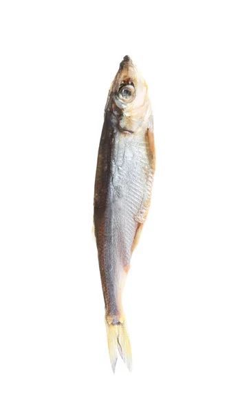 Savoureux Poisson Séché Isolé Sur Blanc Fruits Mer — Photo