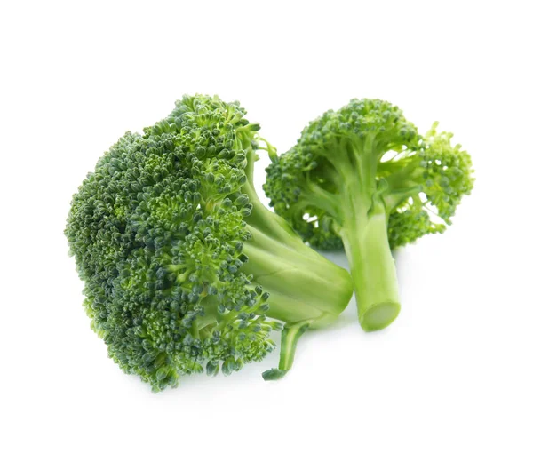 Verse broccoli geïsoleerd op wit. Eetbare groene plant — Stockfoto