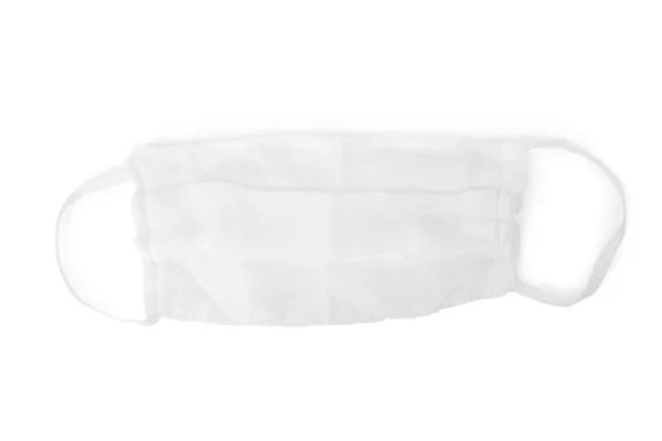 Gauze Medical Face Mask Isolated White Top View — Stock Photo, Image