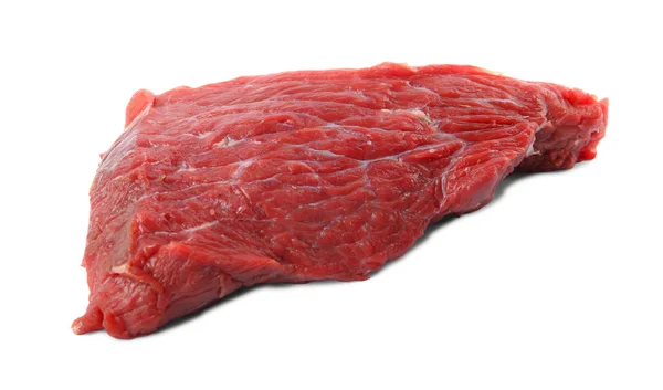 흰 부위에 격리 시킨 신선 한 쇠고기 — 스톡 사진