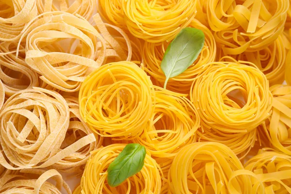 Diferentes Tipos Pasta Como Fondo Vista Superior — Foto de Stock