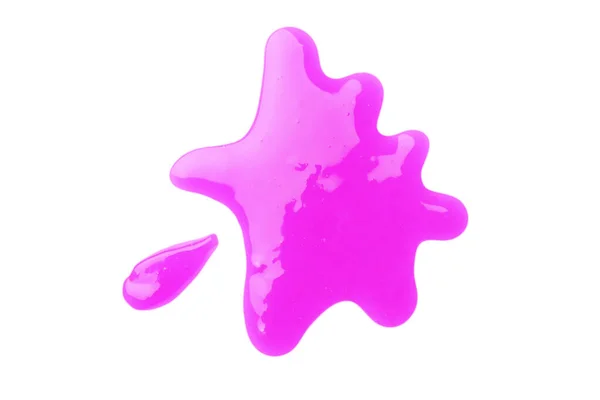 Splash Magenta Slime Isolated White Top View Antistress Toy — Stock Photo, Image