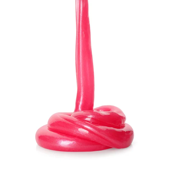 Flowing Red Slime White Background Antistress Toy — ストック写真