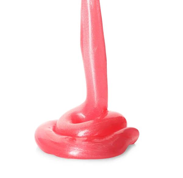 Flowing Red Slime White Background Antistress Toy — ストック写真
