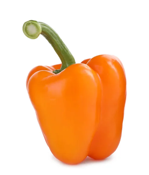 Ripe orange bell pepper isolated on white — Stock Photo, Image